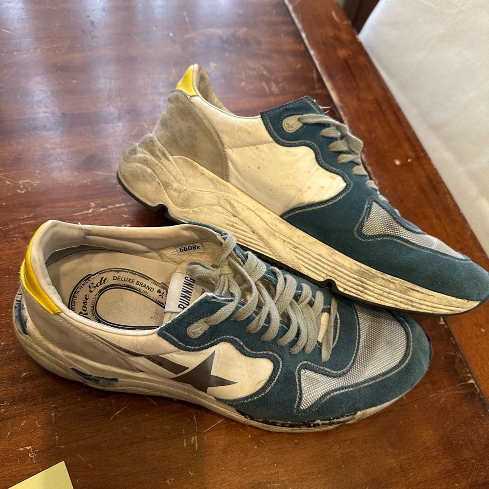 Golden Goose Deluxe Brand Men's Blue and Yellow Sneakers